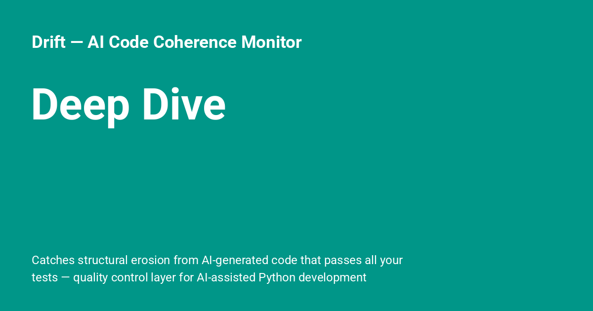 Deep Dive - Drift — AI Code Coherence Monitor