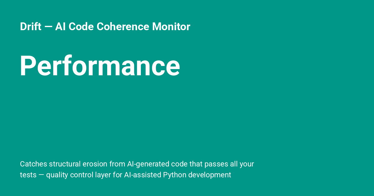 Performance Pic Coding Performance - Drift — AI Code Coherence Monitor